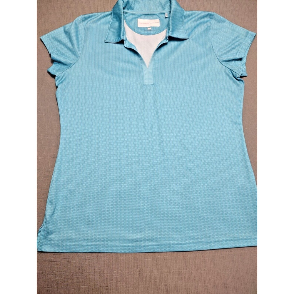WOMENS BLUE POLO TOURNAMENT COLLECTION SIZE LARGE SHORT SLEEVE